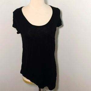 ✅Pure + Good XS Asymmetrical Black T-shirt